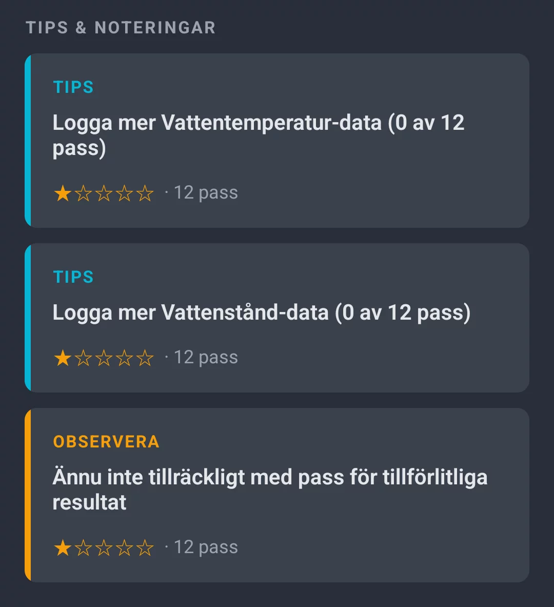 Avsnittet 'Tips & noteringar' i framgångsprofilen i AngelStratege