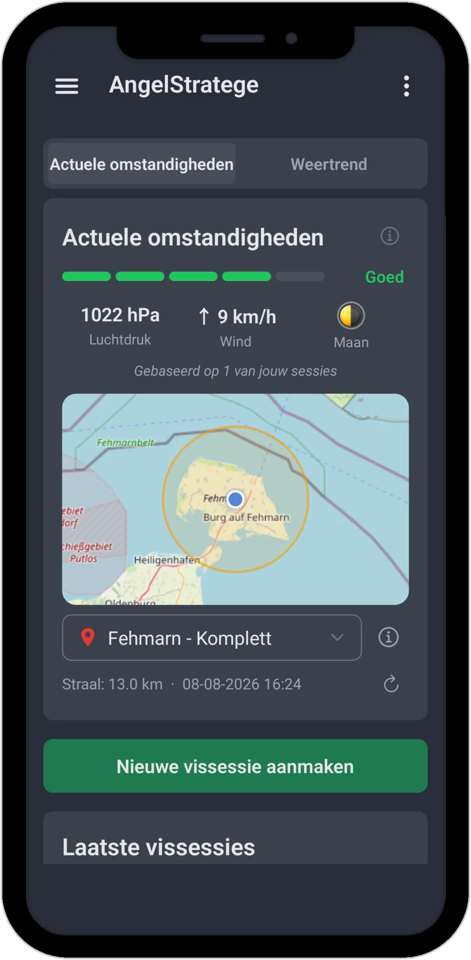 Screenshot: Actuele omstandigheden in AngelStratege
