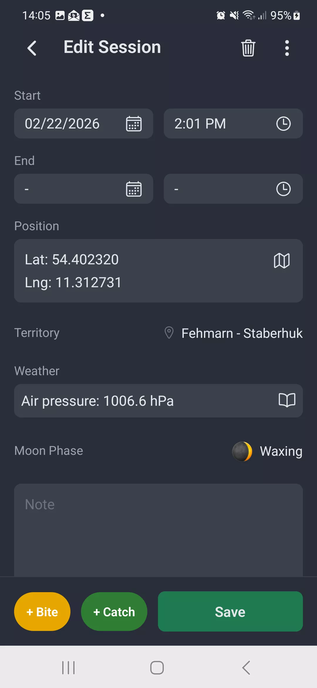 Screenshot: Session recording